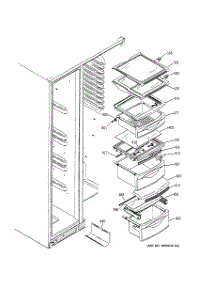 08 - Fresh Food Shelves parts for Ge Refrigerator PSS23LGSABB from AppliancePartsPros.com