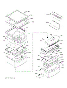 09 - Fresh Food Shelves parts for Ge Refrigerator PSS25SGMABS from AppliancePartsPros.com