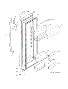 03 - Fresh Food Door parts for Ge Refrigerator PSF26NGWABB from AppliancePartsPros.com