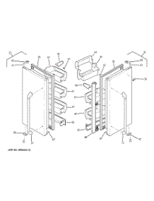 02 - Fresh Food Doors parts for Ge Refrigerator ZFGP21HXASS from AppliancePartsPros.com