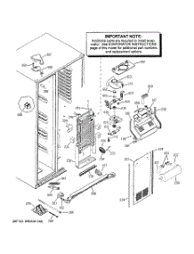 03 - Freezer Section parts for Ge Refrigerator PSCS3RGXAFSS from AppliancePartsPros.com