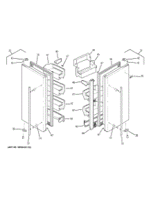 02 - Fresh Food Doors parts for Ge Refrigerator ZFGB21HXASS from AppliancePartsPros.com