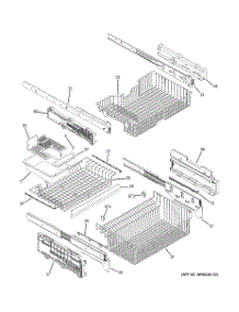 04 - Freezer Shelves parts for Ge Refrigerator ZFGB21HXASS from AppliancePartsPros.com