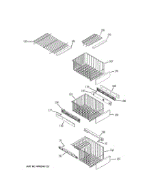 06 - Freezer Shelves parts for Ge Refrigerator PSCF3VGXCFWW from AppliancePartsPros.com