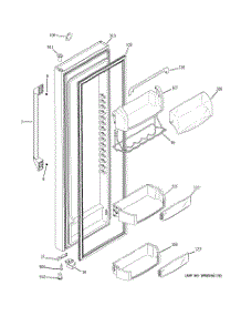 04 - Fresh Food Door parts for Ge Refrigerator CSHS5UGXCSS from AppliancePartsPros.com