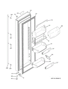 04 - Fresh Food Door parts for Ge Refrigerator ZFSB26DRBSS from AppliancePartsPros.com