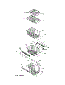 07 - Freezer Shelves parts for Ge Refrigerator ZFSB26DRBSS from AppliancePartsPros.com