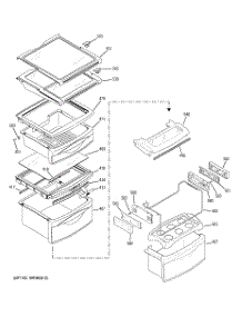 10 - Fresh Food Shelves parts for Ge Refrigerator ZFSB26DRBSS from AppliancePartsPros.com