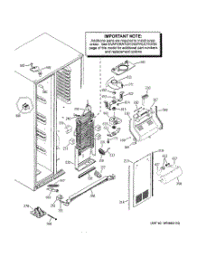 05 - Freezer Section parts for Ge Refrigerator ZFSB26DRHSS from AppliancePartsPros.com