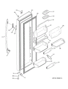 03 - Fresh Food Door parts for Ge Refrigerator PSE25SGTECSS from AppliancePartsPros.com