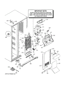 04 - Freezer Section parts for Ge Refrigerator PSE25SGTECSS from AppliancePartsPros.com