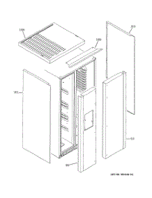 03 - Clad Components parts for Ge Refrigerator ZFSB26DRKSS from AppliancePartsPros.com