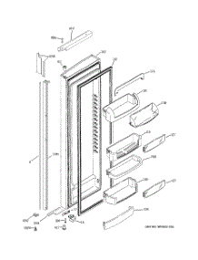 02 - Fresh Food Door parts for Ge Refrigerator GIE21LGWHFBB from AppliancePartsPros.com