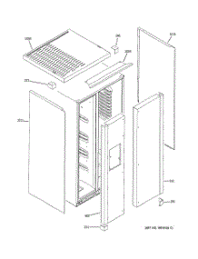 03 - Clad Components parts for Ge Refrigerator ZFSB26DRISS from AppliancePartsPros.com