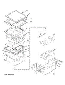 10 - Fresh Food Shelves parts for Ge Refrigerator ZFSB26DRISS from AppliancePartsPros.com