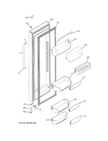 02 - Fresh Food Door parts for Ge Refrigerator GSCF3PGXCFWW from AppliancePartsPros.com