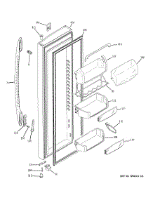 03 - Fresh Food Door parts for Ge Refrigerator PSHF6TGXCDWW from AppliancePartsPros.com
