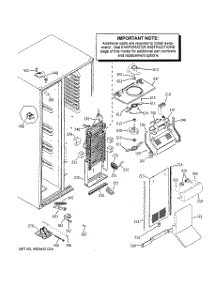 04 - Freezer Section parts for Ge Refrigerator ZCE23NGTIFNB from AppliancePartsPros.com