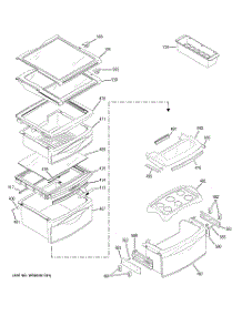 09 - Fresh Food Shelves parts for Ge Refrigerator ZCE23NGTIFNB from AppliancePartsPros.com