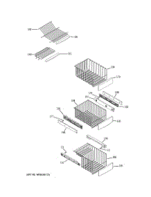 06 - Freezer Shelves parts for Ge Refrigerator PSCF5VGXCFWW from AppliancePartsPros.com