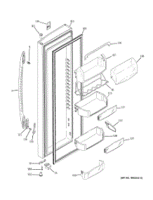 02 - Fresh Food Door parts for Ge Refrigerator PSCF3RGXCFCC from AppliancePartsPros.com