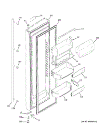 04 - Fresh Food Door parts for Ge Refrigerator ZFSB26DRDSS from AppliancePartsPros.com