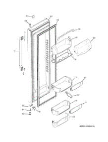 04 - Fresh Food Door parts for Ge Refrigerator CSCP5UGXCFSS from AppliancePartsPros.com