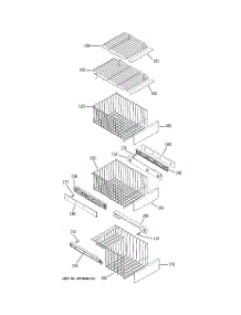 06 - Freezer Shelves parts for Ge Refrigerator PSK25NGWACWW from AppliancePartsPros.com