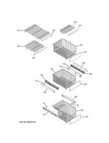 06 - Freezer Shelves parts for Ge Refrigerator PSCF3TGXCFWW from AppliancePartsPros.com