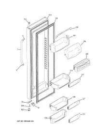 02 - Fresh Food Door parts for Ge Refrigerator GSC23KSWHSS from AppliancePartsPros.com