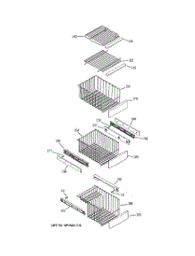 07 - Freezer Shelves parts for Ge Refrigerator ZFSB23DXCSS from AppliancePartsPros.com