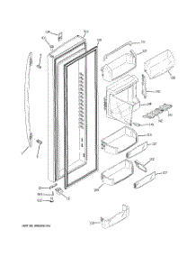 03 - Fresh Food Door parts for Ge Refrigerator PSF26PGWASB from AppliancePartsPros.com