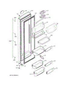 04 - Fresh Food Door parts for Ge Refrigerator ZCE23SGTISS from AppliancePartsPros.com