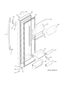 03 - Fresh Food Door parts for Ge Refrigerator PSF26NGWACC from AppliancePartsPros.com