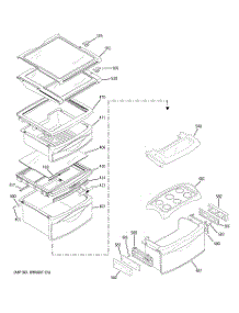 09 - Fresh Food Shelves parts for Ge Refrigerator ZFSB26DRCSS from AppliancePartsPros.com