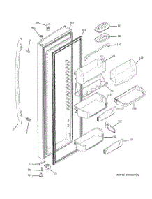 03 - Fresh Food Door parts for Ge Refrigerator PSE25SGTCCSS from AppliancePartsPros.com