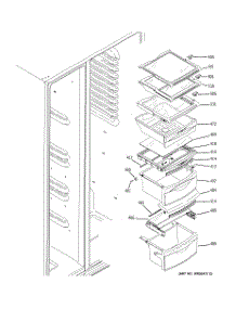 08 - Fresh Food Shelves parts for Ge Refrigerator ESHF5MGXCEBB from AppliancePartsPros.com