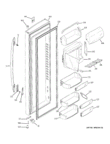 03 - Fresh Food Door parts for Ge Refrigerator PSHF6YGXCDBB from AppliancePartsPros.com