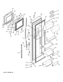 03 - Fresh Food Door parts for Ge Refrigerator PSE29NHWHCBB from AppliancePartsPros.com