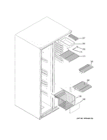 05 - Freezer Shelves parts for Ge Refrigerator GCE23LBWHFWW from AppliancePartsPros.com