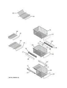 05 - Freezer Shelves parts for Ge Refrigerator PSDF5RGXCFWW from AppliancePartsPros.com