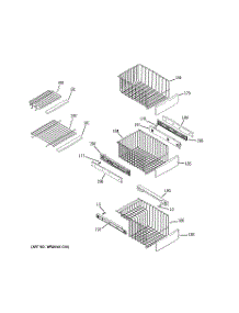 06 - Freezer Shelves parts for Ge Refrigerator PIE23NGTIFKB from AppliancePartsPros.com