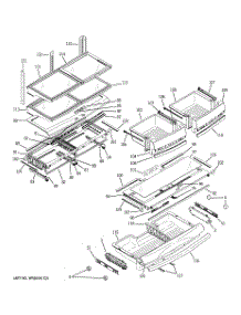 05 - Fresh Food Shelves parts for Ge Refrigerator PFSE5NJWCDWW from AppliancePartsPros.com