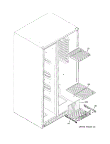 05 - Freezer Shelves parts for Ge Refrigerator ESHS5MGXBESS from AppliancePartsPros.com