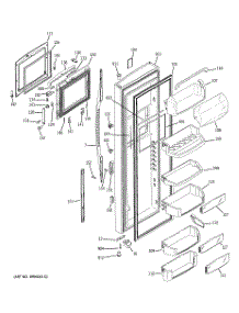 03 - Fresh Food Door parts for Ge Refrigerator PCE23NHTIFWW from AppliancePartsPros.com