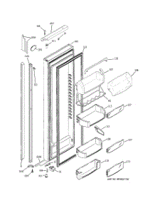 03 - Fresh Food Door parts for Ge Refrigerator PSI23NCRHWV from AppliancePartsPros.com