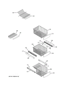 06 - Freezer Shelves parts for Ge Refrigerator PJE25PGTIFSV from AppliancePartsPros.com