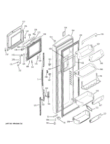 03 - Fresh Food Door parts for Ge Refrigerator PSE27NHWHCWW from AppliancePartsPros.com