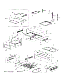 07 - Fresh Food Shelves parts for Ge Refrigerator PFSS6SKXASS from AppliancePartsPros.com