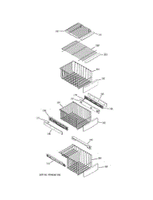 06 - Freezer Shelves parts for Ge Refrigerator PSS23MSWASS from AppliancePartsPros.com